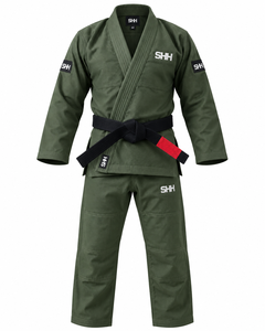 ชุดคิโมโน SHH BJJ สีเขียวมะกอก ผ้าฝ้าย 100% ทรงปกติ ทนทาน สำหรับผู้ใหญ่ ใช้สำหรับศิลปะการต่อสู้ - Product Image 1