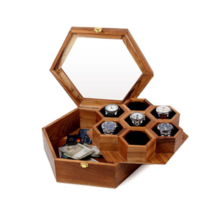 Caja de Reloj de Madera con Interior de Fibra de Carbono, Estuche de Exhibición de Relojes de Madera para Marcas de Lujo por AYAANS - Product Image 3