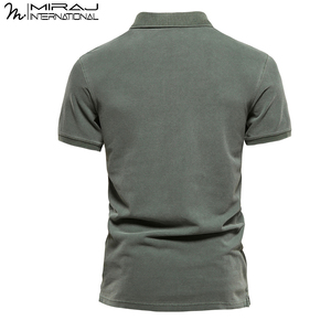 เสื้อโปโลผู้ชายแบบคลาสสิก แขนสั้น สวมใส่สบาย น้ำหนักเบา ระบายอากาศได้ดี สินค้ามาใหม่ ทันสมัย สามารถปรับแต่งได้ตามต้องการ - Product Image 3