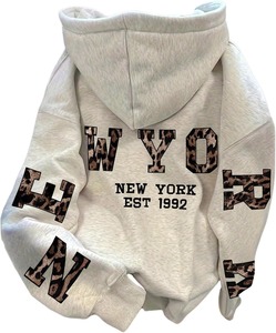 Sudadera con Capucha Extra Grande Informal de Fibra de Bambú Estampada en Algodón, Unisex, Ligera, Transpirable, Suave, para Uso Diario, a la Moda - Product Image 5