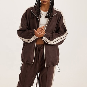 Spring New Fashion Two Piece Set for <b>Woman</b> Color Block Long Sleeve Zipper <b>Jacket</b> and Skinny Leggings Tracksuit - Product Image 4