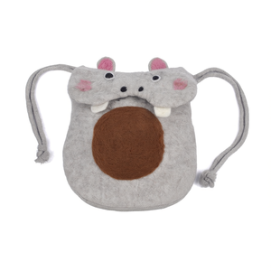 HippoFace <b>Drawstring</b> <b>Backpack</b> Purse Stylish Felt <b>Drawstring</b> <b>Backpack</b> for Women - Product Image 2