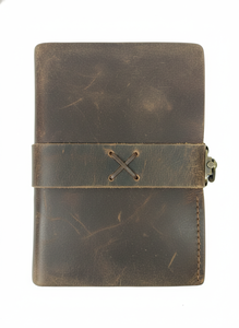 สมุดบันทึกหนังวินเทจ AAN Overseas Ventures พร้อมสายรัดหนังทำมือ สมุดบันทึกท่องเที่ยวแบบล็อคได้ ของที่ระลึกสไตล์เรียบง่าย ของขวัญ - Product Image 5