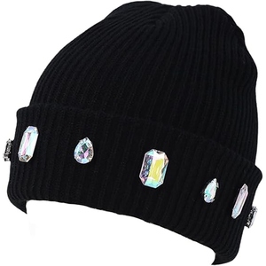 Gorro de Punto Unisex de Alta Calidad, Estilo Urbano, con Cristales, Gorro Cálido Personalizado para Adultos, Fabricación en Fábrica - Product Image 1