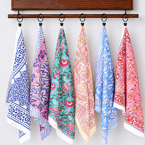 Pañuelo para la Cabeza con Estampado Paisley, Transpirable, Estilo Boho, para el Verano, Pañuelo para el Cuello, Cubre Rostro, Bandana Unisex, Sarong de Algodón Vintage - Product Image 1