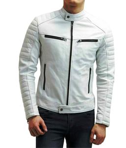 Blouson aviateur en cuir véritable, vêtement d'extérieur de mode urbaine décontractée haut de gamme - Product Image 1