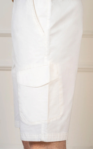 Pantalones Cortos Cargo Blancos para Hombre, Estilo Casual, con Bolsillos, Transpirables, 100% Algodón, Tela Oxford, Cintura Media, Cierre Elástico - Product Image 4