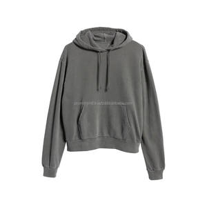 เสื้อมีฮู้ดผ้าคอตตอนผสมสำหรับฤดูหนาวผ้าคอตตอนซักแบบบ็อกซี่รุ่นที่กำหนดเอง - Product Image 4