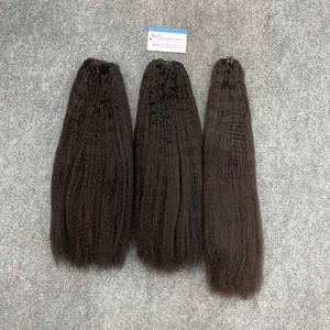 Meilleure extension de cheveux lisses crépus doublement étirés, noir naturel, pour le coiffage, super doublement étirés, prête à être expédiée - Product Image 1