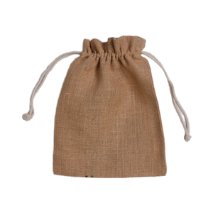 Sac à cordon en coton biologique 100 % de marque MGI, avec bande côtelée, petite pochette pliable légère pour un transport facile et pratique, idéal pour les cadeaux. - Product Image 5