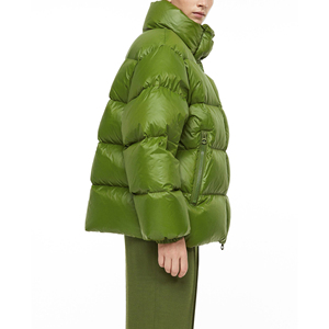 Wholesale High Quality <b>Cheap</b> Women's Hooded Shearling Knitted Thin <b>Puffer</b> <b>Jacket</b> Waterproof Windproof Reversible Breathable Logo - Product Image 2