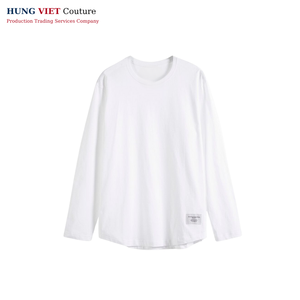 เสื้อแขนยาวบ็อกซี่สีฟ้าลาเวนเดอร์ใส่ได้ทุกวันเสื้อยืดผ้าถักยาวถึงสะโพกผ่อนคลาย - Product Image 2