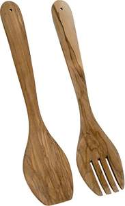 Ensemble de Cuillères à Salade en Bois Massif Premium, Cuillère de Cuisine Faite à la Main à Long Manche, Outil de Cuisine pour Mélanger et Servir Riz et Soupe, Idéal pour la Maison et la Cuisine - Product Image 6