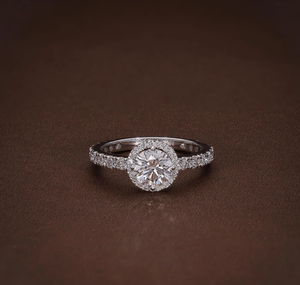 Anillo de Compromiso y Boda de Lujo para Mujer, Chapado en Plata Vintage, Plata de Ley 925, Diamante Cultivado en Laboratorio con Corte Brillante, Certificado IGI - Product Image 1