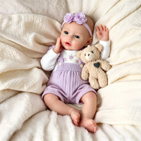 Poupées Reborn Babeside 16 pouces Ethan, poupée bébé réaliste en silicone intégral, poupée mode pour fille, jouet souple DIY, commande en gros