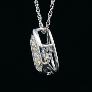 Collier pendentif solitaire en diamant de culture en forme de poire |   Bijou élégant en or blanc 14 carats, 2,02 ct, couleur VS1 E, cadeau pour femme - Product Image 1