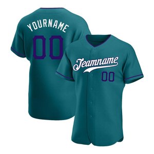Camiseta de béisbol color verde azulado personalizada – Nombre y número del equipo personalizados, fabricante y proveedor de ropa deportiva - Product Image 1