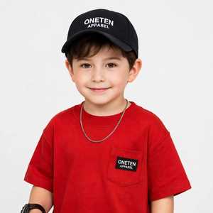 T-shirt rouge à manches courtes et col rond pour homme ONETEN APPAREL, avec poche et logo sur le devant, 100% coton, impression numérique, tricoté - Product Image 6