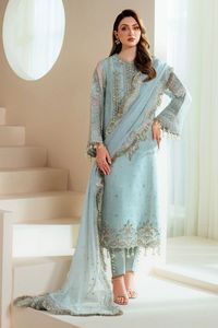 Robe longue élégante pour femme, style Salwar Kameez, brodée, en rayonne, pour mariage, toutes saisons, coupe classique - Product Image 5