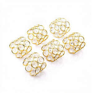 Best Seller Crystal Beaded Napkin <b>Ring</b> With Metal Made Unique Designed Luxury Napkin <b>Ring</b> for Table Decor by <b>Indian</b> Exporter - Product Image 1