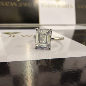 Hidden Halo Luxury IGI Certificate Female 14k 18k Gold Wedding Emerald Cut Lab Grown <b>Fine</b> <b>Rings</b> CVD Diamond Engagement Band <b>Ring</b> - Product Image 2