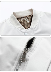 2025 American Fashion <b>Jacket</b> Coat Couples Retro Solid Color Nylon Stand Zipper Casual Autumn Eco-Friendly - Product Image 6