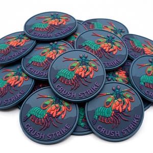 Fabricant Direct Patch en Caoutchouc 3D, Badge Rond en PVC Souple pour Système d'Éclairage de Piste, pour Sac à Dos, Veste, Casquette, Uniforme d'Extérieur - Product Image 3