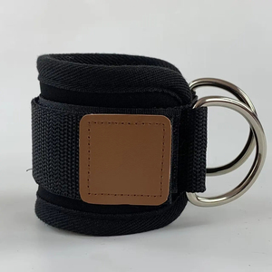 Custom Heavy Duty Adjustable <b>Ankle</b> Straps with Neoprene Padding and D Ring for Fitness Training - Product Image 4