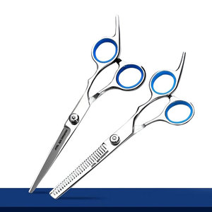 Juego de Tijeras de Peluquería Profesionales de Acero Inoxidable de 6 Pulgadas, Kit de Tijeras para Cortar y Entresacar Cabello para Salón y Estilismo - Product Image 1