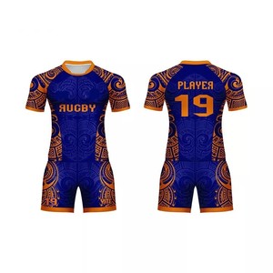 Conjunto de Uniforme de Rugby Sublimado Personalizado, Negro, Rojo y Blanco, Cuello Redondo, Manga Corta, Absorbente de Humedad, Ajustado, para Adultos, para Todas las Temporadas - Product Image 6