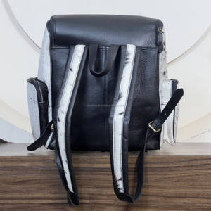Wholesale Handmade Genuine Cowhide Leather 2026 with <b>Boot</b> Stitch Backpack Purse Tooled Flap Women Travel School Fashion Backpack - Product Image 5