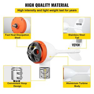 Kit de générateur d'énergie éolienne 12V/AC 400W avec contrôleur solaire, 3 pales, direction du vent, réglage automatique pour utilisation sur terrasse - Product Image 6