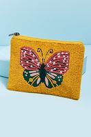 Nuevo producto: monedero con bordado a mano con cuentas de semillas y el último diseño de mini monedero con cremallera, ideal para uso funcional.