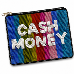Custom Colorful Stripe Beaded <b>Coin</b> <b>Purse</b> Cash Graphic Travel Wallet Handmade Gift OEM ODM Women's 5 Inch Mini - Product Image 2