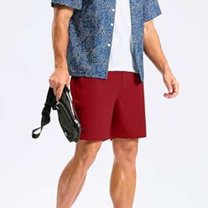 Shorts de golf et de travail décontractés pour hommes, imperméables, respirants, légers, à séchage rapide, avec fermeture boutonnée et 3 poches zippées - Product Image 3