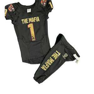 Vente en gros de maillots et uniformes de football américain pour équipes jeunes, 100% polyester, séchage rapide, imprimés en soie, pour l'équipe de Lamar Jackson - Product Image 1