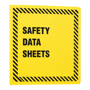Brady 1.5-Inch Yellow Plastic <b>Ring</b> <b>Binder</b> for Laboratory Safety Document Storage - Product Image 1