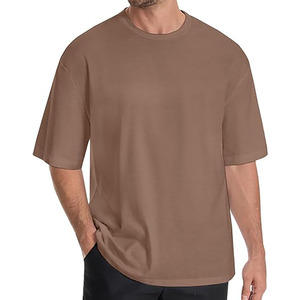 เสื้อยืดสีน้ำตาลขนาดใหญ่พิเศษ – เสื้อยืดสตรีทแวร์สไตล์มินิมอล – เสื้อยืดผ้าฝ้ายเนื้อนุ่มทรงหลวมสำหรับทุกเพศ - Product Image 2