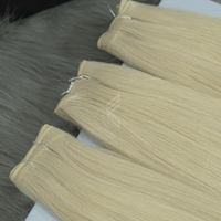 Extensions de cheveux vierges lisses européens FUMI blond platine, double trame, haute qualité, expédition rapide aux États-Unis, Vietnam