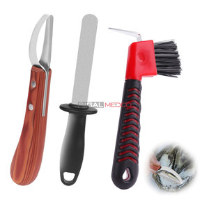 Hoof Knife with Built-in <b>Sharpener</b> High Carbon Steel Blade Professional Hoof Trimming <b>Tool</b> Durable <b>Sharpener</b> Hoof Knife Farrier - Product Image 1