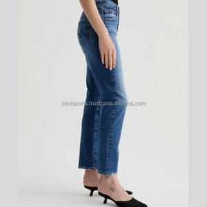 กางเกงยีนส์เอวสูงสำหรับผู้หญิงกางเกงยีนส์สกินนี่เอวสูงทรงสลิมฟิตกางเกงผ้ายีนส์ผ้ายืดแฟชั่น - Product Image 4