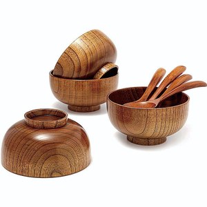 Bol à salade élégant en bois d'acacia, fabriqué à la main, fourni directement par l'usine, classique, sans plomb, compatible lave-vaisselle, durable et léger - Product Image 5