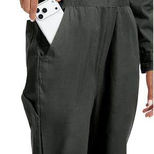 Conjunto de Ropa de Trabajo Unisex de Color Sólido, Camisa de Manga Corta y Pantalones de Viscosa/Poliéster, Transpirable, Ecológico, de Secado Rápido, Talla Grande, Peso Medio - Product Image 5