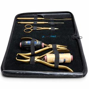 Kit Profesional de Herramientas para Extensiones de Cabello con Pinzas, Peines y Tijeras Chapadas en Oro - Precio de Fábrica OEM - Product Image 6