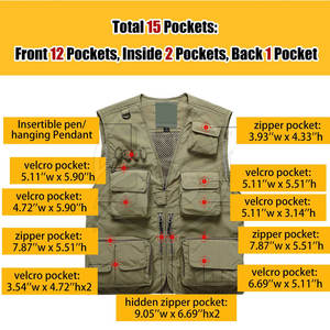 เสื้อกั๊กผ้าแคนวาสสำหรับล่าสัตว์ในฤดูหนาว ระบายอากาศได้ดี น้ำหนักเบา เป็นมิตรกับสิ่งแวดล้อม กันน้ำ ใช้งานกลางแจ้งได้ตลอดวันในสภาพอากาศฝนตก - Product Image 4