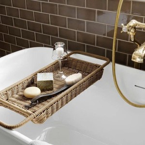 Nordic Style Rattan <b>Bath</b> <b>Tray</b> For Bathroom Accessories Custom Design Bathroom <b>Bath</b> <b>Tray</b> Handmade Vietnam Manufacturer - Product Image 1
