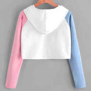 Sweat à capuche décontracté personnalisé pour femme en molleton 100 % coton tricoté avec logo frontal, manches longues, anti-boulochage et respirant pour l'hiver - Product Image 4