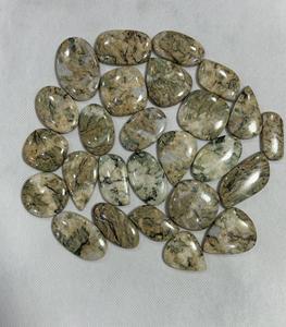 Cabochon en agate de tigre Dendrite naturelle faite à la main de qualité AAA gemmes Trimurti certifiées par des tiers taille personnalisée - Product Image 1