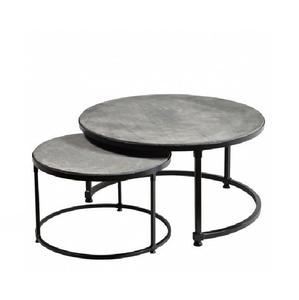 High Trending Elegant Golden Round Metal Accent Coffee <b>Table</b> <b>Space</b>-<b>Saving</b> Decorative <b>Table</b> for Living Room - Product Image 3