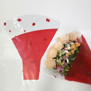 Factory Custom Waterproof Cellophane OPP (BOPP) flower wrapping <b>Paper</b> see through with heart <b>pattern</b> for Flower Bouquet - Product Image 2